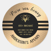 Vintage tendance pot de miel abeille apiary classi