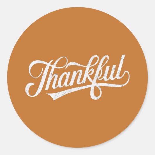 Sticker Rond Vintage Thanksgiving Cadeau d'automne (Devant)
