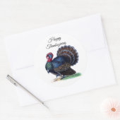 Sticker Rond Vintage Thanksgiving Turquie (Enveloppe)