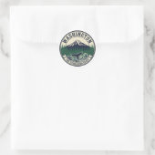Sticker Rond Vintage Washington State Emblem  (Sac)