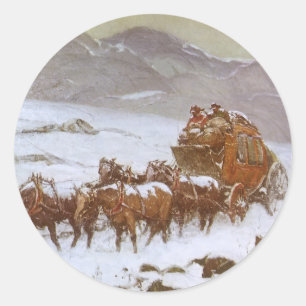Sticker Rond Vintage West, Pourquoi le courrier était en retard