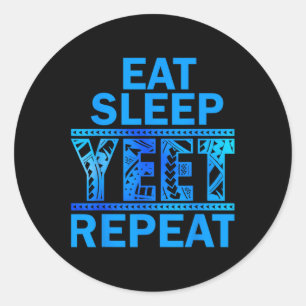Sticker Rond Vintage Yeet Appareils Hommes Drôle Dire Manger Do