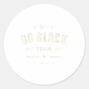 Sticker Rond Vintages Allons Black Team Summer Camp Couleur Gag