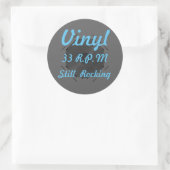 Sticker Rond Vinyl 33 tr/min Toujours Rocking Blue (Sac)