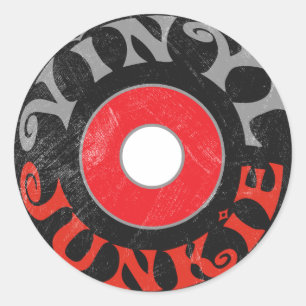 Sticker Rond Vinyl Junkie