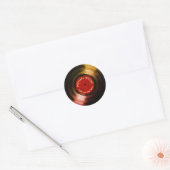 Sticker Rond Vinyl Record RED (Enveloppe)