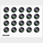 Sticker Rond Vinyl Rocks LP (Feuille)