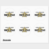 Sticker Rond Viola Rock Star par nuit (Feuille)
