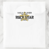Sticker Rond Viola Rock Star par nuit (Sac)