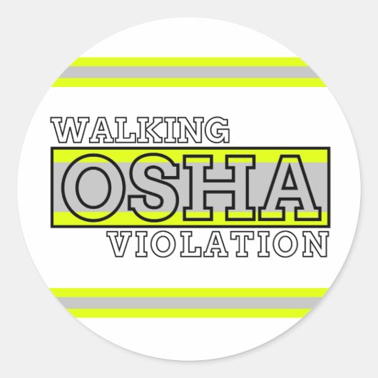 Sticker Rond Violation de Walking Osha (Devant)