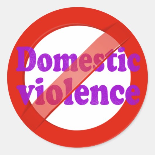 Sticker Rond Violence Familiale : Rompre Le Silence (Devant)
