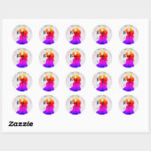 Sticker Rond Violet (Feuille)