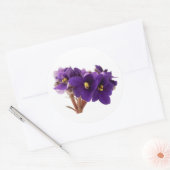Sticker Rond Violet africain (Enveloppe)