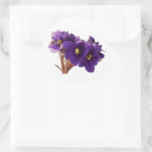 Sticker Rond Violet africain (Sac)