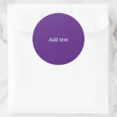 Sticker Rond Violet clair avec Modèle de texte blanc (Sac)