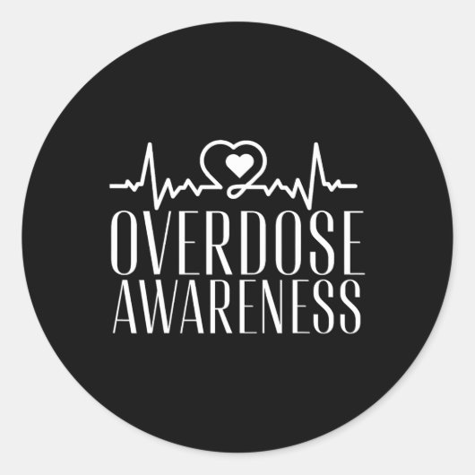 Sticker Rond Violet de sensibilisation au surdosage (Devant)