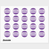 Sticker Rond violet foncé (Feuille)
