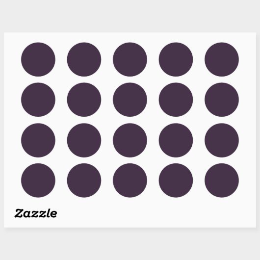 Sticker Rond Violet foncé (Feuille)