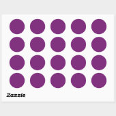Sticker Rond Violet foncé (couleur solide) (Feuille)