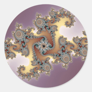 Sticker Rond Violet - Fractal