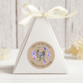 Sticker Rond Violet Garden Farm Oeufs frais