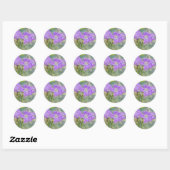 Sticker Rond Violet Geranium Fleur sauvage Dreamy Nature Photo (Feuille)