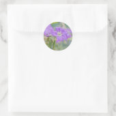 Sticker Rond Violet Geranium Fleur sauvage Dreamy Nature Photo (Sac)