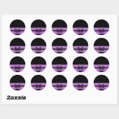 Sticker Rond violet gras (Feuille)
