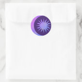 Sticker Rond Violet Indigo Violet Lune & Soleil Zen (Sac)