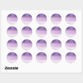 Sticker Rond Violet Lilac Pastel Purple ombre (Feuille)