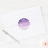 Sticker Rond Violet Lilac Pastel Purple ombre (Enveloppe)