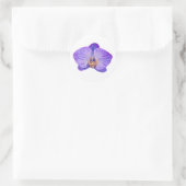 Sticker rond violet orchidée classique (Sac)