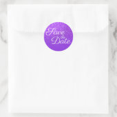 Sticker Rond Violet Parties scintillant Ombre Enregistrer la da (Sac)