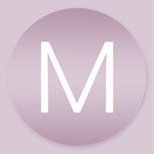 Sticker Rond Violet poussiéreux (couleur modifiable) Moderne Mi