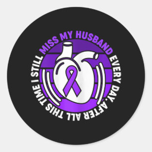 Sticker Rond Violet Ribbon Surdose Sensibilisation Miss Mari Me