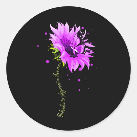 Sticker Rond Violet Ruban Papier à surdose Sensibilisation Femm (Devant)