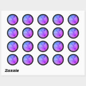 Sticker Rond Violet stratifié (Feuille)