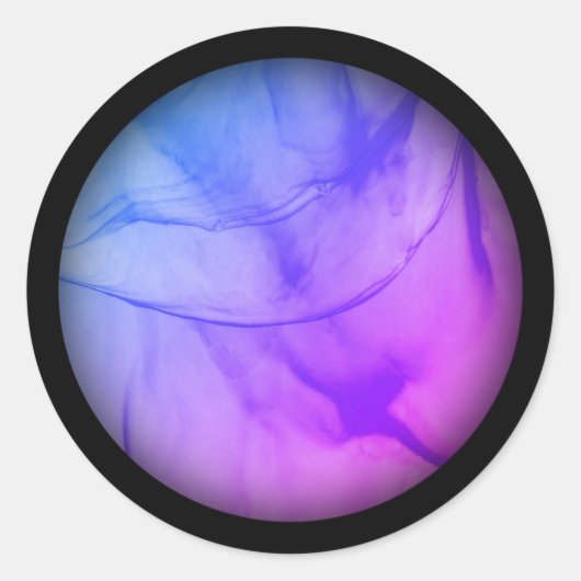 Sticker Rond Violet stratifié (Devant)