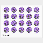 Sticker Rond Violets (Feuille)