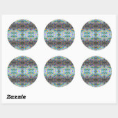 Sticker Rond Violets Et Lampes (Feuille)
