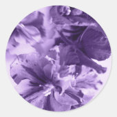 Sticker Rond Violets monochromes (Devant)