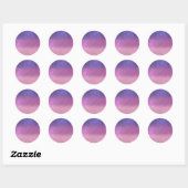 Sticker Rond Violette Princesse rose triple Parties scintillant (Feuille)
