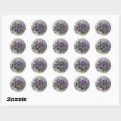 Sticker Rond violettes dans un bocal de lune (Feuille)