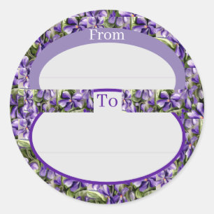 Sticker Rond violettes dans un bocal de lune