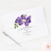 Sticker Rond Violettes Deep Purple (Enveloppe)
