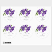 Sticker Rond Violettes Deep Purple (Feuille)