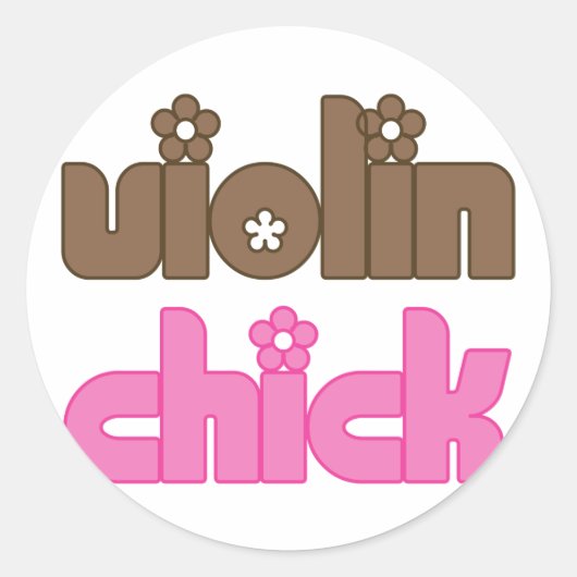 Sticker Rond Violon Chick (Devant)