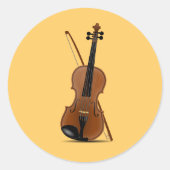 Sticker Rond Violon et Bow (Devant)