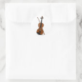 Sticker Rond Violon et Bow (Sac)