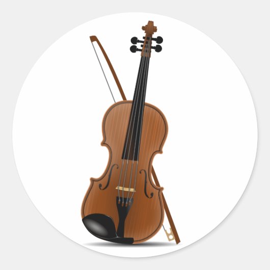 Sticker Rond Violon et Bow (Devant)